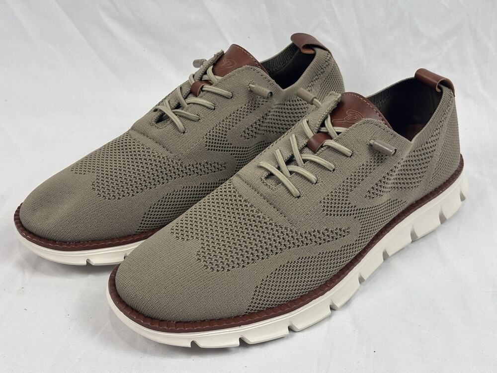 Men Woven Mesh Running Oxford Shoes Breathable Soft Lace Up Footwear Tan 11.5